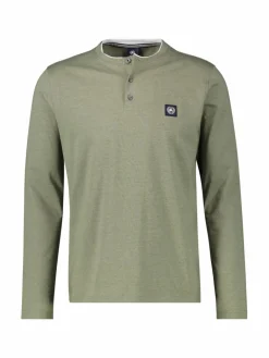 LERROS Shirts<Herren Henleyshirt oliv uni