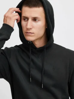 BLEND Sweatshirts & Sweatjacken<Herren Hoodie schwarz uni