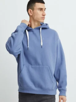 BLEND Sweatshirts & Sweatjacken<Herren Hoodie blau gemustert