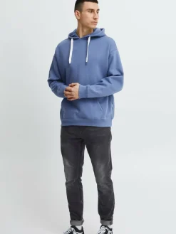 BLEND Sweatshirts & Sweatjacken<Herren Hoodie blau gemustert
