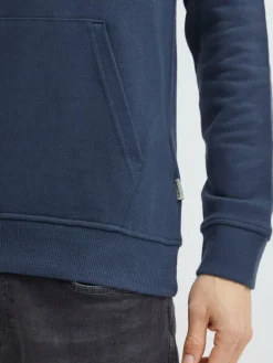 BLEND Sweatshirts & Sweatjacken<Herren Hoodie blau bedruckt