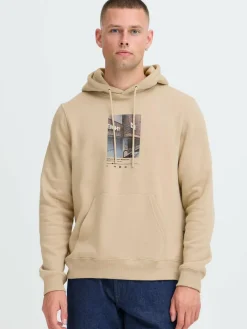 BLEND Sweatshirts & Sweatjacken<Herren Hoodie - BHISTVAN beige bedruckt