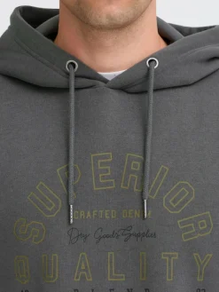 BLEND Sweatshirts & Sweatjacken<Herren Hoodie - BHSuno grau bedruckt