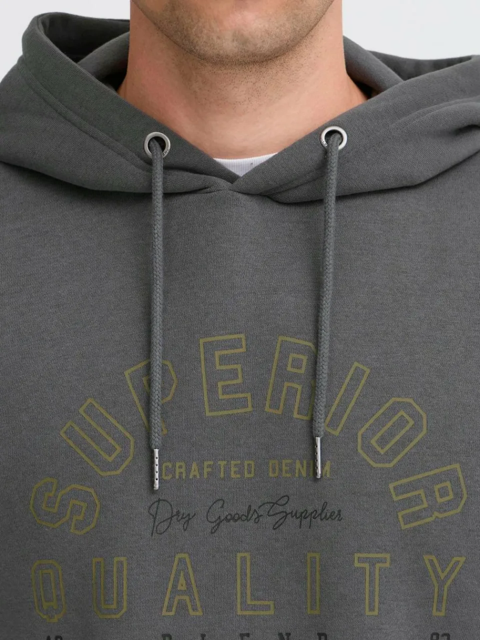 BLEND Sweatshirts & Sweatjacken<Herren Hoodie - BHSuno grau bedruckt