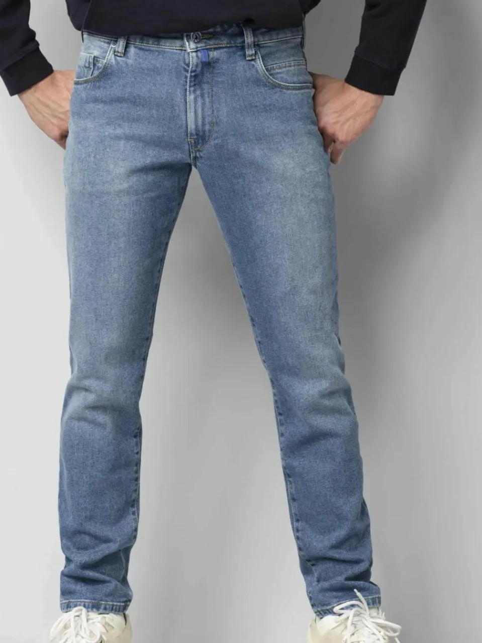 MEYER Jeans<Herren Hose - M5 Slim blau uni