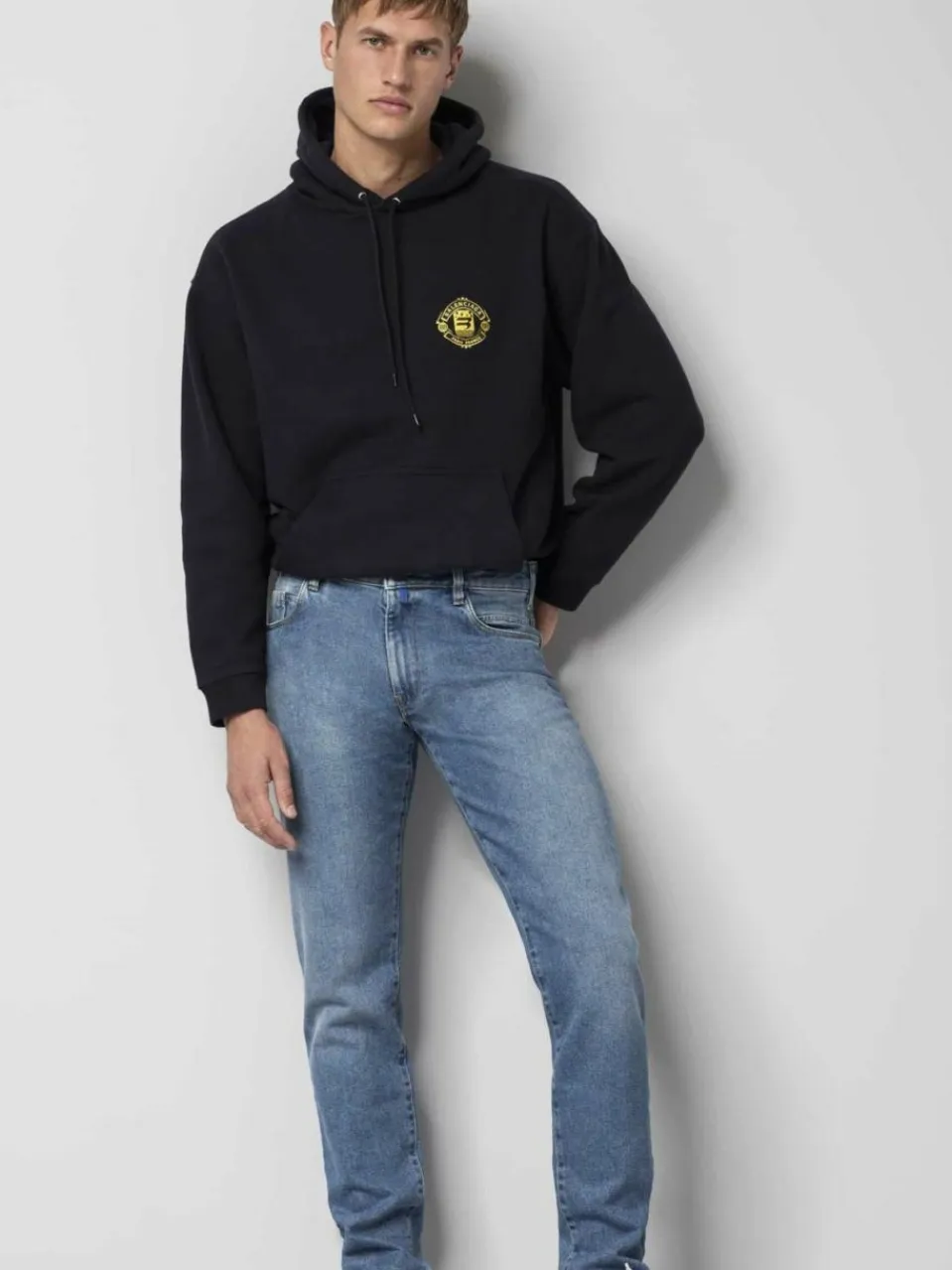 MEYER Jeans<Herren Hose - M5 Slim blau uni