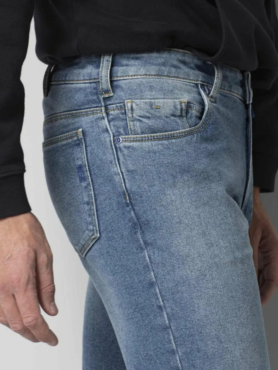 MEYER Jeans<Herren Hose - M5 Slim blau uni