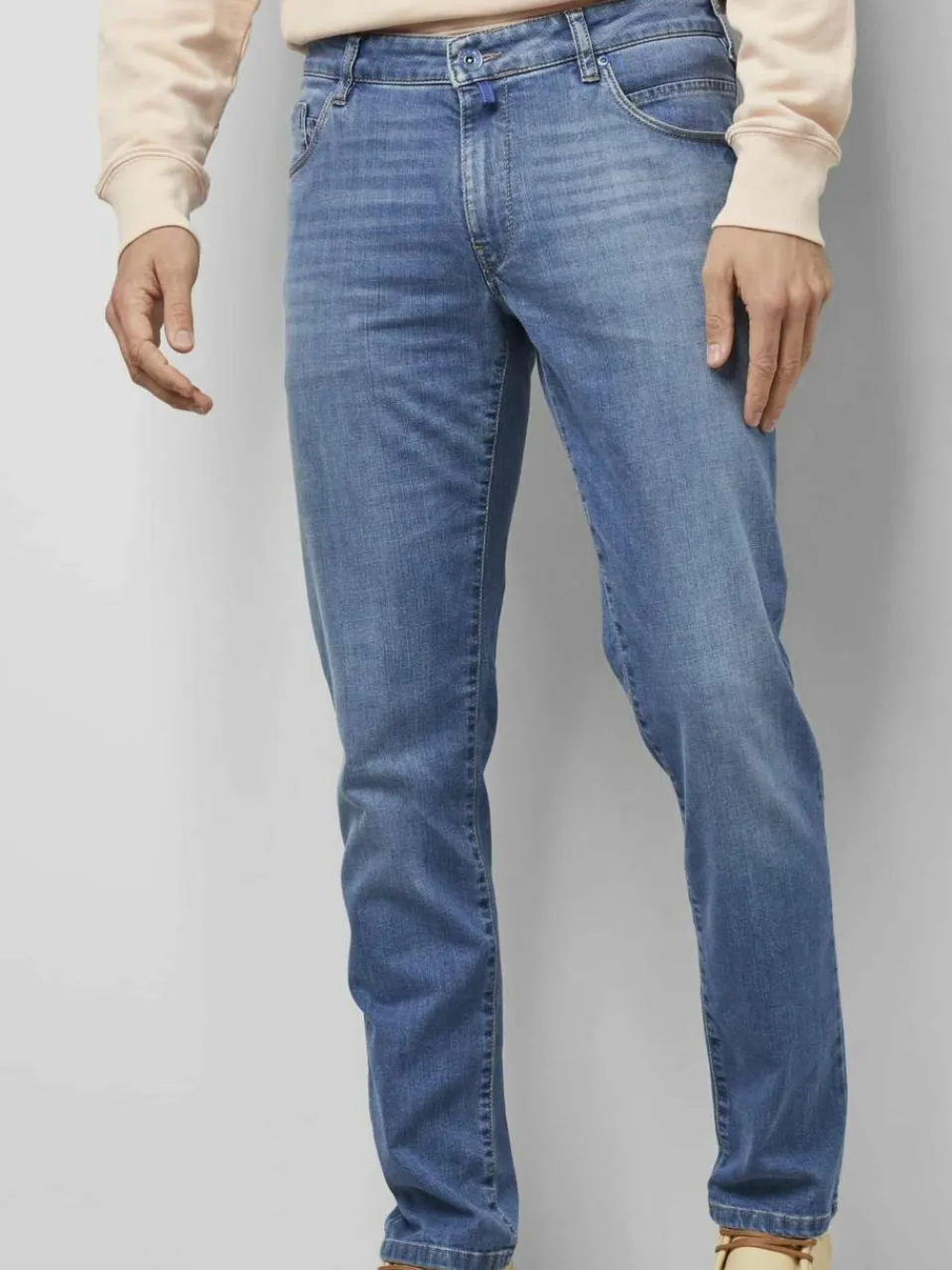 MEYER Jeans<Herren Hose - M5 Slim blau uni