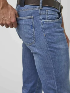 MEYER Jeans<Herren Hose - M5 Slim blau uni