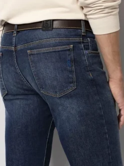 MEYER Jeans<Herren Hose - M5 Slim blau uni