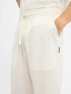 PEGADOR Hosen<Herren Hose mit Leinen-Anteil - Lavus ecru uni