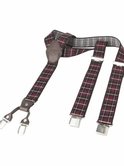 Jan Vanderstorm Gürtel & Hosenträger<Herren Hosenträger - OLIVUR rot kariert