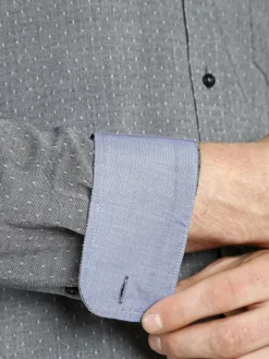 Charles Colby Hemden<Herren Jacquardhemd - EARL GEORGE grau bedruckt