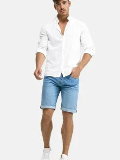 Indicode Jeans<Herren Jeans Shorts - Caden bleached hellblau uni