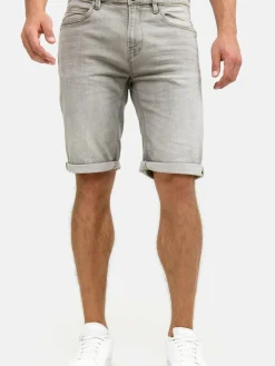 Indicode Jeans<Herren Jeans Shorts - Caden hellgrau grau uni