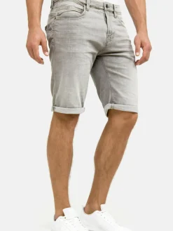 Indicode Jeans<Herren Jeans Shorts - Caden hellgrau grau uni