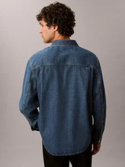 Calvin Klein Jeans Hemden<Herren Jeanshemd denim uni