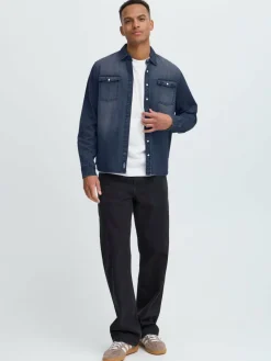BLEND Hemden<Herren Jeanshemd - BHDARGO denim uni