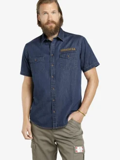 Jan Vanderstorm Hemden<Herren Jeanshemd - JOAR blau uni