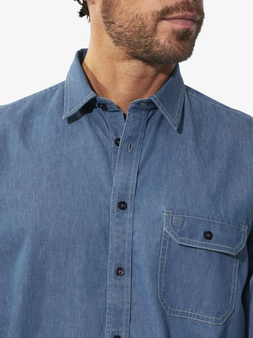 BABISTA Hemden<Herren Jeanshemd - OLAR blau uni