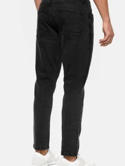 Indicode Jeans<Herren Jeanshose - Daddy schwarz uni