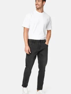 Indicode Jeans<Herren Jeanshose - Daddy schwarz uni