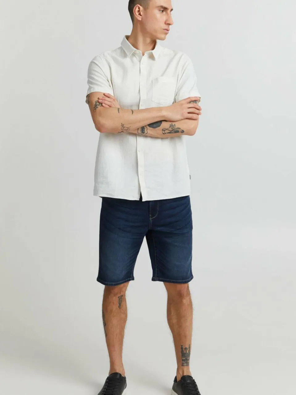 Solid Jeans<Herren Jeansshorts - SDBrent dark stone uni