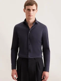 Herren Seidensticker Hemden>Herren Jerseyhemd - Slim 1/1