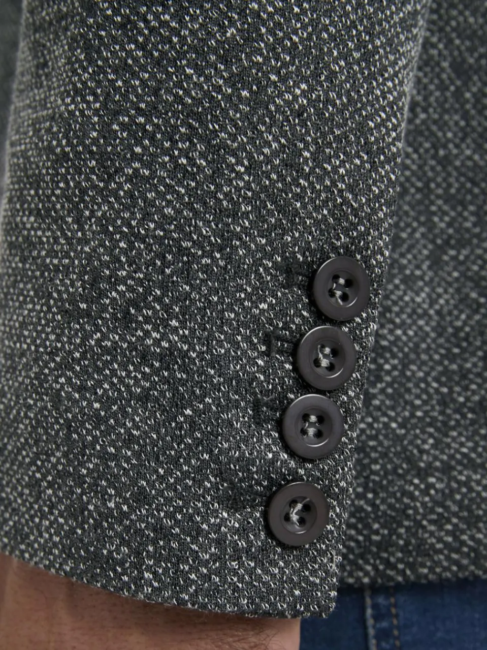 Jan Vanderstorm Sakkos<Herren Jersey-Sakko - ALBIN grau melange uni