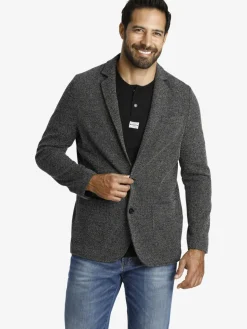 Jan Vanderstorm Sakkos<Herren Jersey-Sakko - ALBIN schwarz melange uni