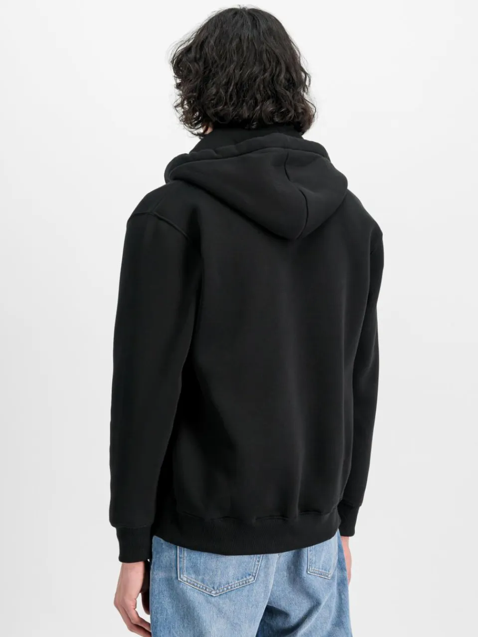 Alpha Industries Sweatshirts & Sweatjacken<Herren Kapuzenjacke schwarz bedruckt