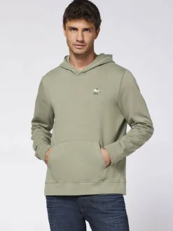 Polo Sylt Sweatshirts & Sweatjacken<Herren Kapuzenpullover grün uni