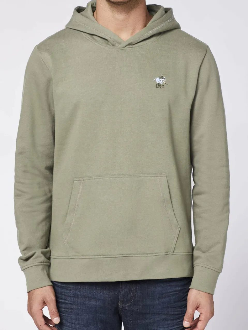 Polo Sylt Sweatshirts & Sweatjacken<Herren Kapuzenpullover grün uni