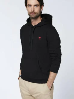 Polo Sylt Sweatshirts & Sweatjacken<Herren Kapuzenpullover schwarz uni