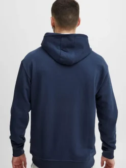 BLEND Sweatshirts & Sweatjacken<Herren Kapuzenpullover blau gemustert