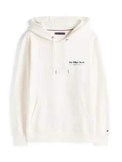 Tommy Hilfiger Sweatshirts & Sweatjacken<Herren Kapuzenpullover ecru bedruckt