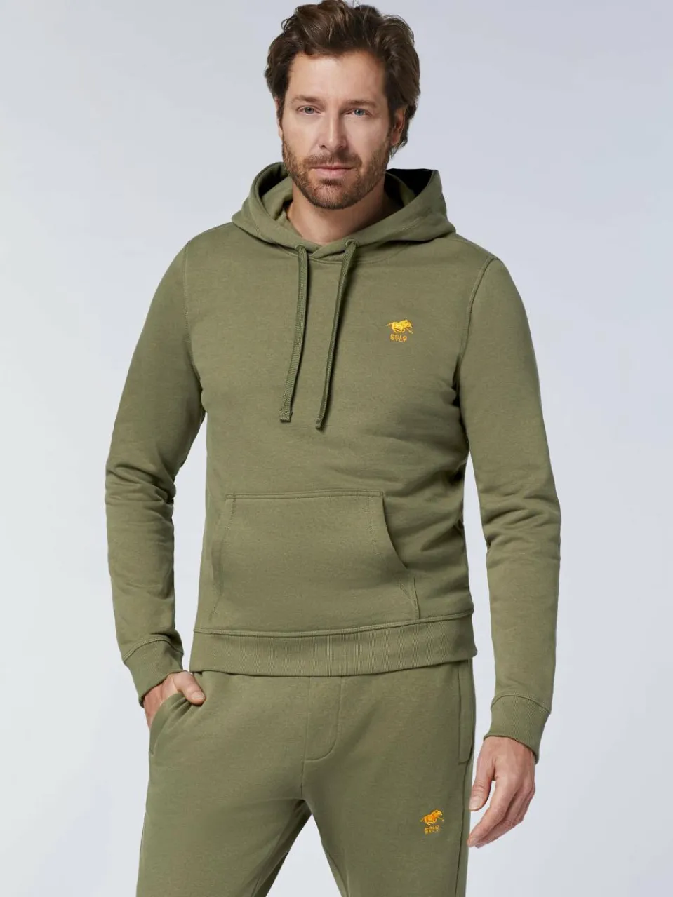 Polo Sylt Sweatshirts & Sweatjacken<Herren Kapuzenpullover grün oliv uni