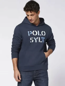 Polo Sylt Sweatshirts & Sweatjacken<Herren Kapuzenpullover marine blau bedruckt
