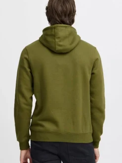 BLEND Sweatshirts & Sweatjacken<Herren Kapuzenpullover oliv gemustert