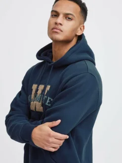 BLEND Sweatshirts & Sweatjacken<Herren Kapuzenpullover - BHSweatshirt blau bedruckt