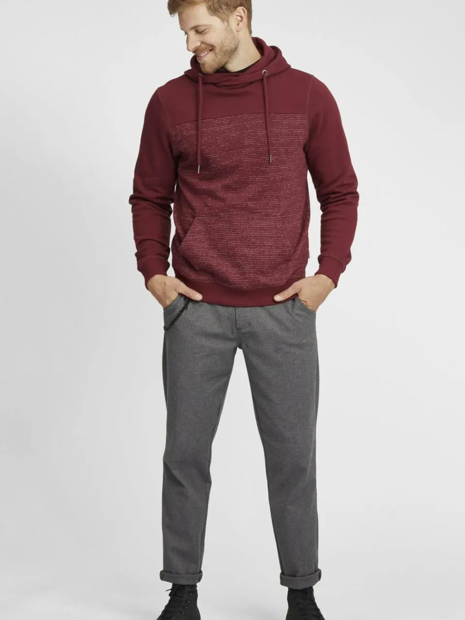 BLEND Sweatshirts & Sweatjacken<Herren Kapuzenpullover - BHToklat rot uni