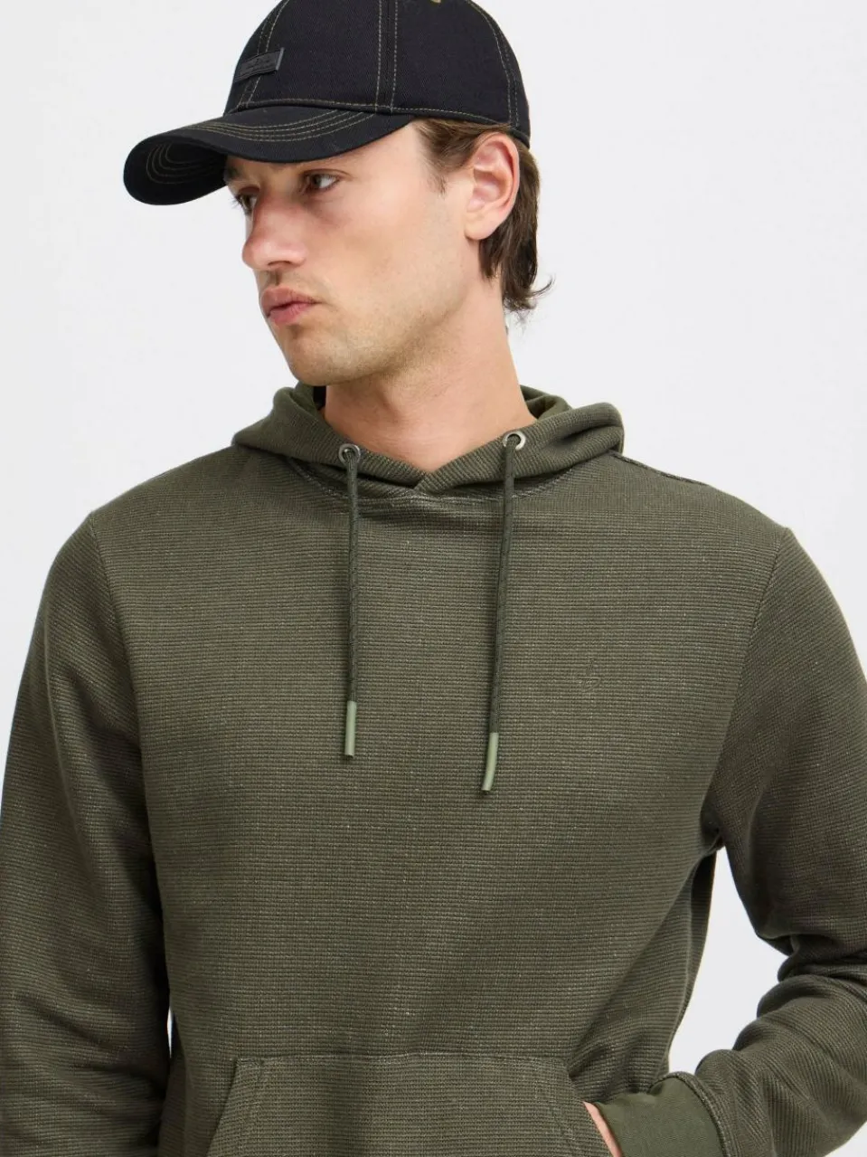 BLEND Sweatshirts & Sweatjacken<Herren Kapuzenpullover - BHSweatshirt khaki meliert