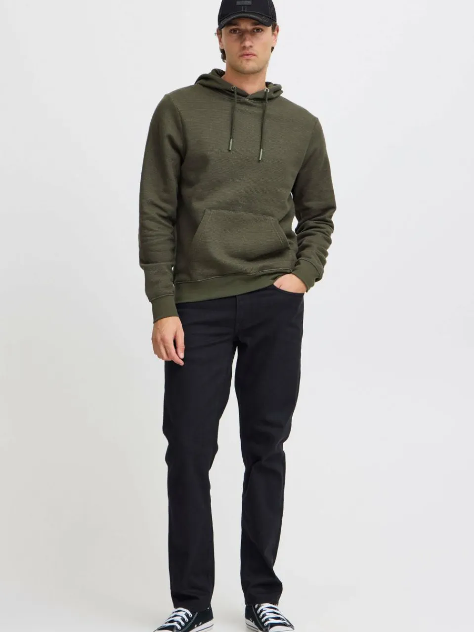 BLEND Sweatshirts & Sweatjacken<Herren Kapuzenpullover - BHSweatshirt khaki meliert
