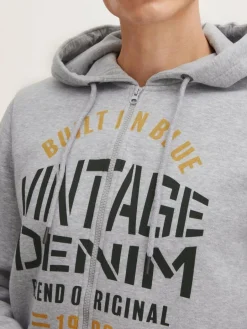 BLEND Sweatshirts & Sweatjacken<Herren Kapuzensweatjacke grau gemustert