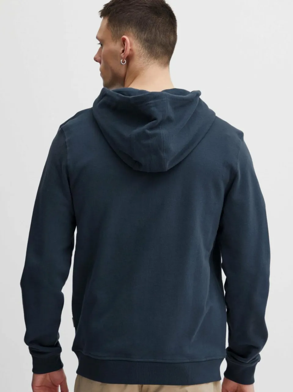 BLEND Sweatshirts & Sweatjacken<Herren Kapuzensweatjacke blau gemustert