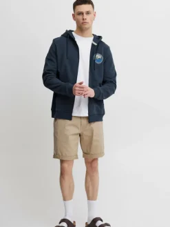 BLEND Sweatshirts & Sweatjacken<Herren Kapuzensweatjacke blau gemustert