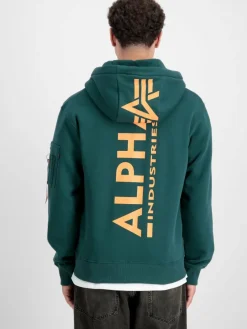Alpha Industries Sweatshirts & Sweatjacken<Herren Kapuzensweatjacke grün bedruckt