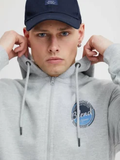 BLEND Sweatshirts & Sweatjacken<Herren Kapuzensweatjacke grau gemustert