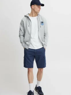 BLEND Sweatshirts & Sweatjacken<Herren Kapuzensweatjacke grau gemustert