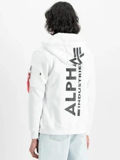 Alpha Industries Sweatshirts & Sweatjacken<Herren Kapuzensweatjacke weiß bedruckt